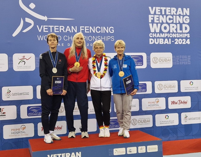 Fencing world championships. Guess who won the women's 70+ epée?