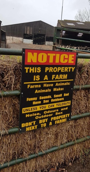 Why would you move to the middle of farmland if you are scared of farm animals?