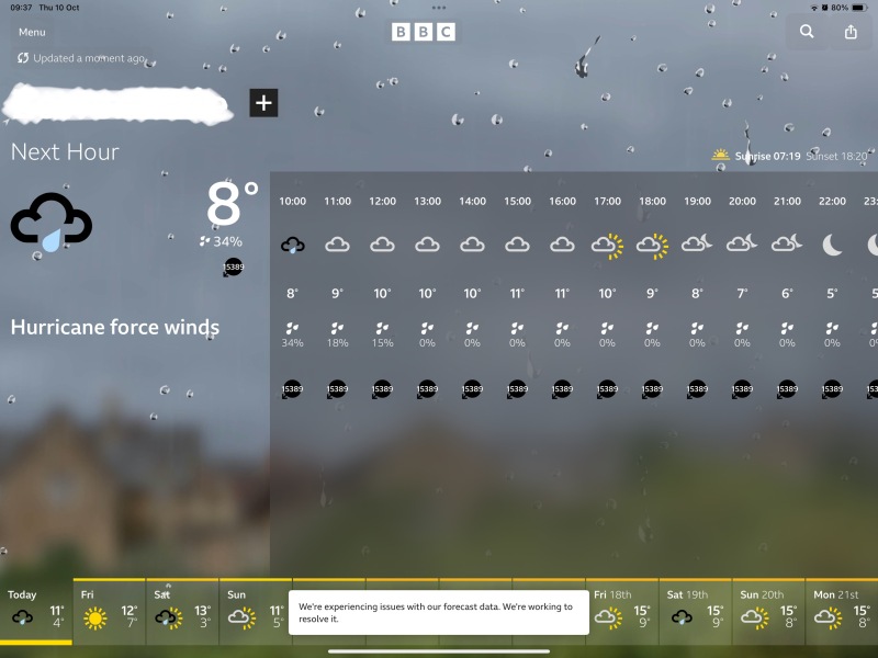 BBC Weather - Hurricane force winds across UK