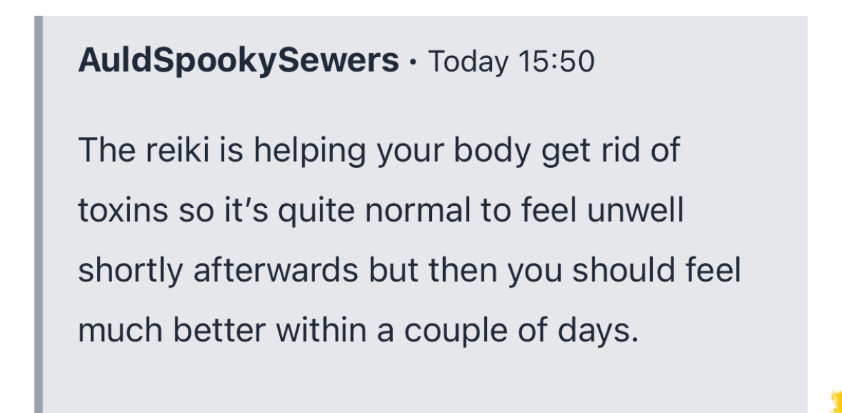 Just had Reiki for the first time