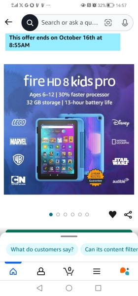 Amazon HD Kids Fire Pro Tablet 8