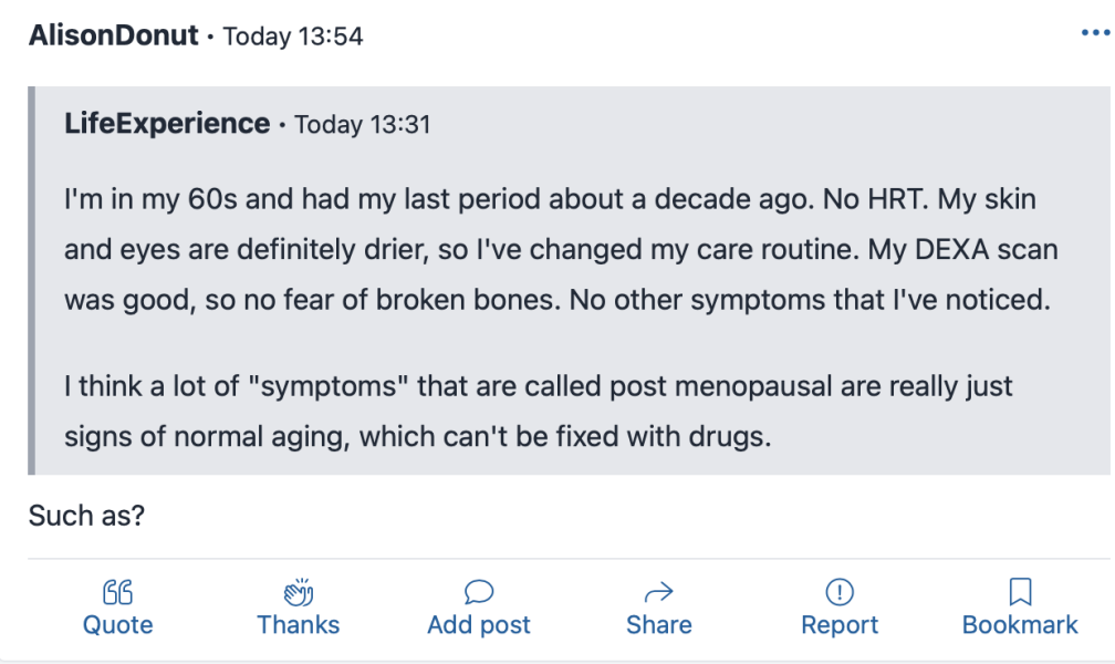 What is post menopause like?