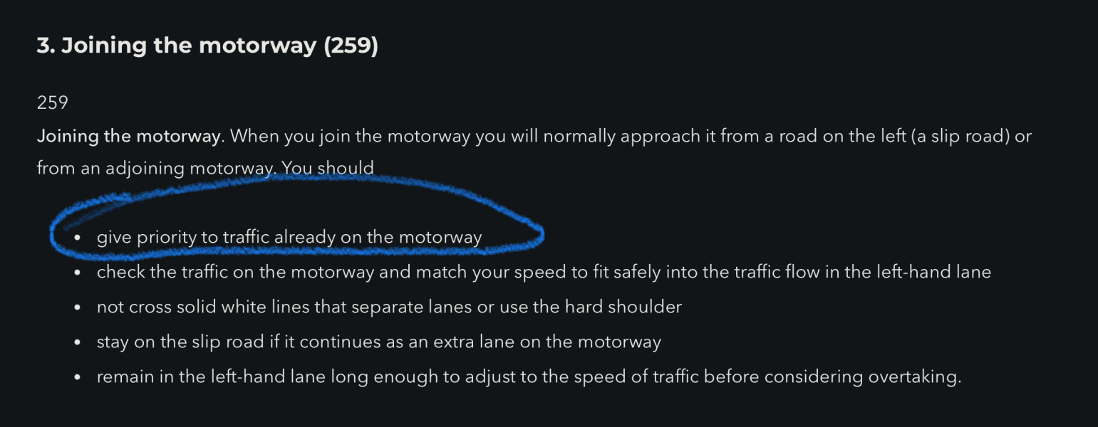 If you are someone who drives down a slip road towards a busy dual carriageway with no intention of stopping ….
