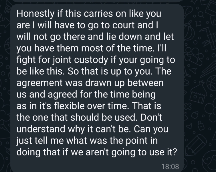 Husband left for a week