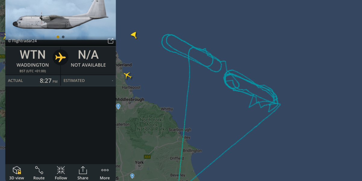 Flight radar tonight