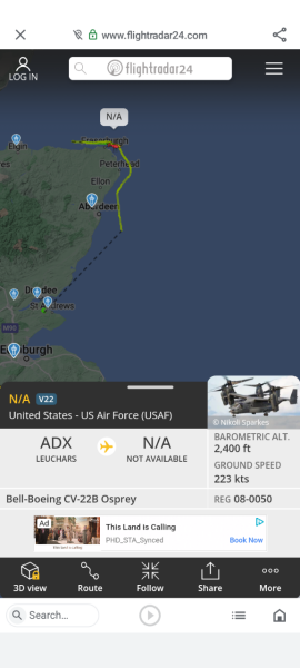 Flight radar tonight