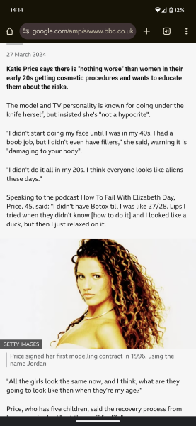 To be glad that people are realising the effects of filler!