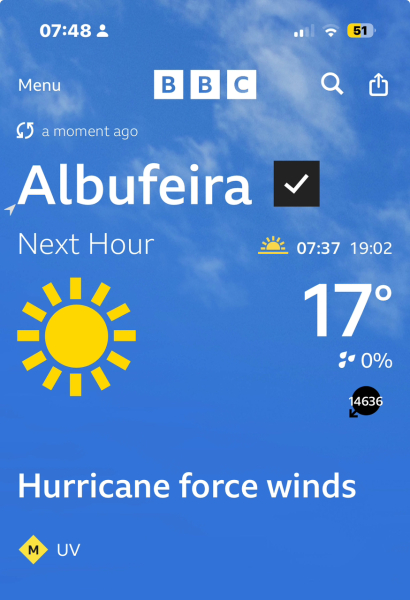 BBC Weather - Hurricane force winds across UK