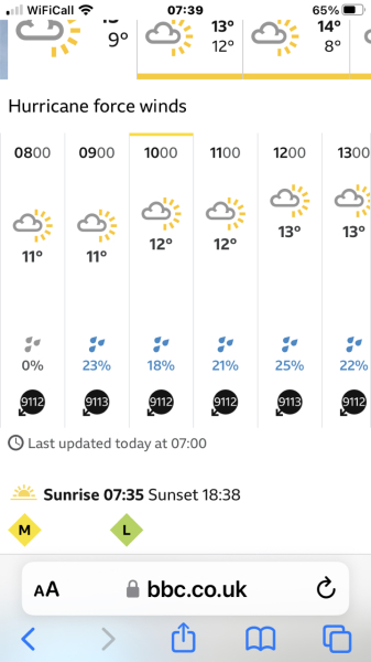 BBC Weather - Hurricane force winds across UK