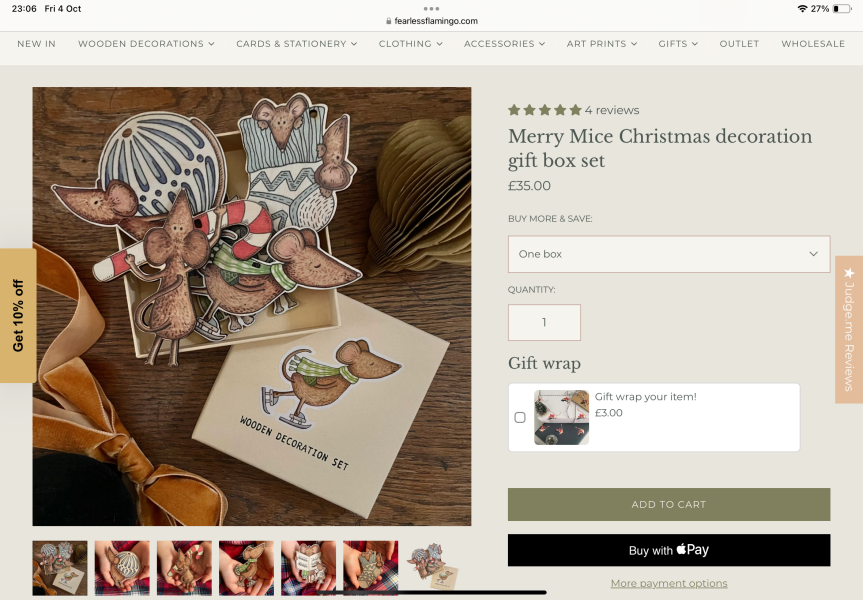 Any small businesses selling Christmas decorations etc?