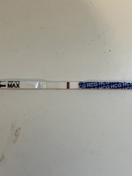 Faint positive- 12/13dpo