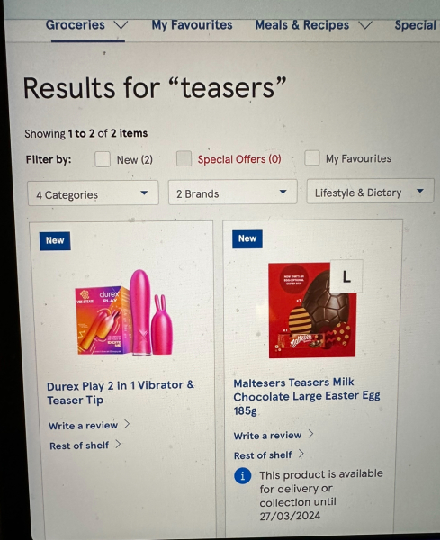 Vibrators on sale at Tesco, thought it was a bit much