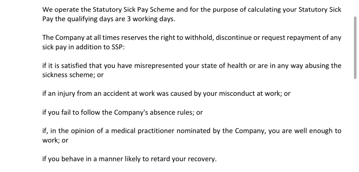 Advice on being signed off from work