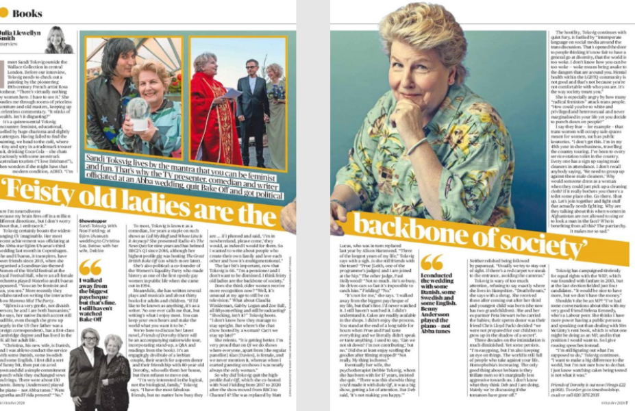 To feel let down by Sandi Toksvig's Bake Off Comments?