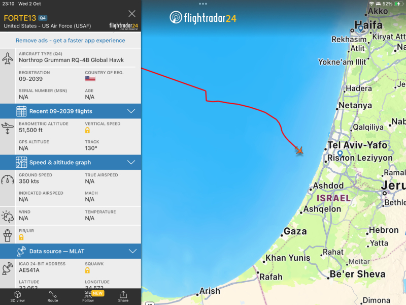 Flight radar tonight