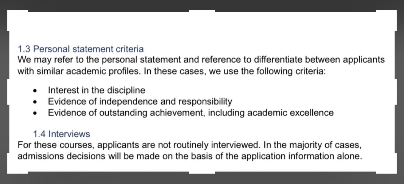 Does anyone ACTUALLY read the personal statement?
