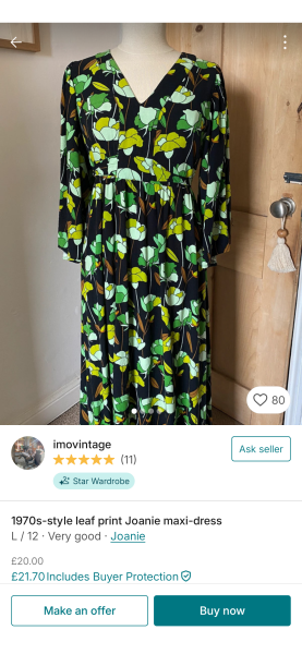 70's style gorgeous dress for a party....