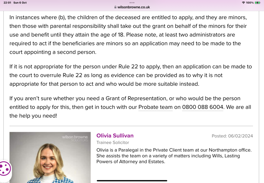 To ask who would inherit in this situation? No will…