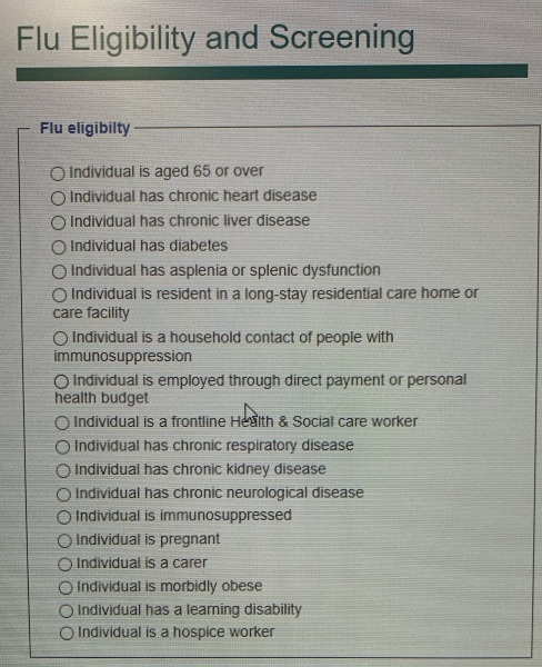 Found out NHS flu jab only for over 65s this year