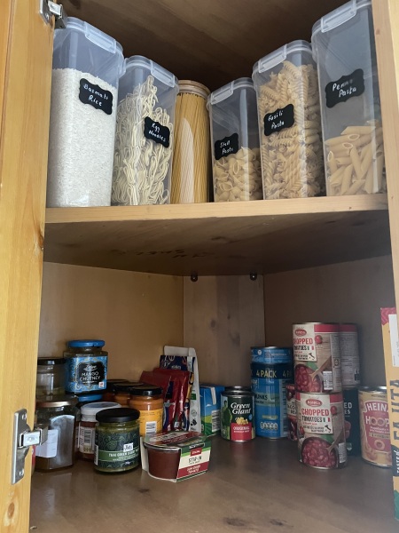 Food cupboards a mess  pic included.