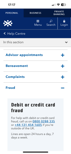 To be contacted now by bank of Scotland re 2007 account