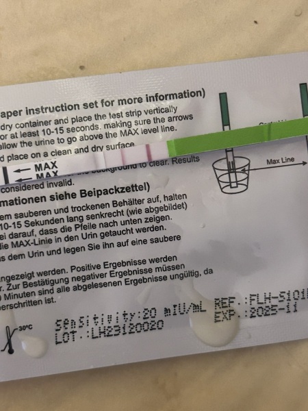 Positive ovulation test 5days before period