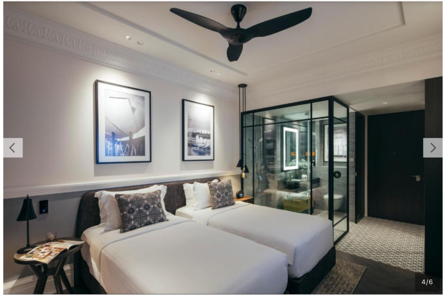 Hotels with semi-open bathrooms / glass panels