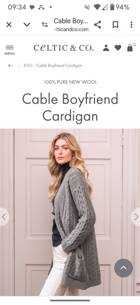 Something like this cardigan but wool?