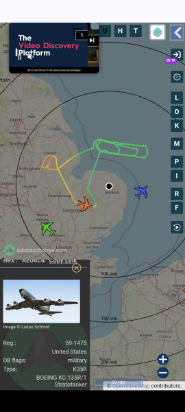 Flight radar tonight
