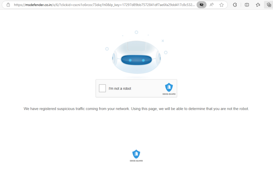 Security alert message