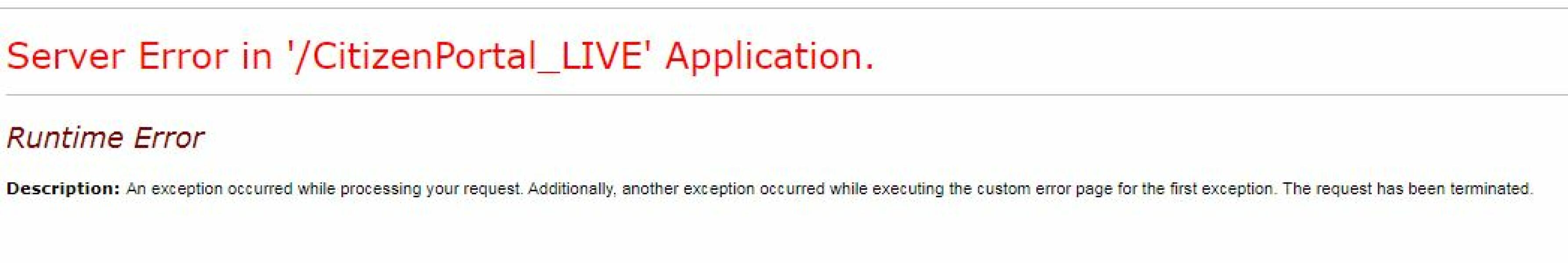 Liverpool Council's school admission portal: server crashed?