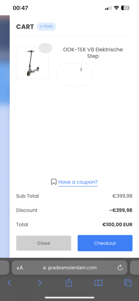 75% Discount on bikes from netherlands