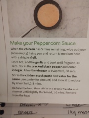 Hello fresh creamy peppercorn sauce