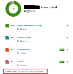 Ancestry updated origins