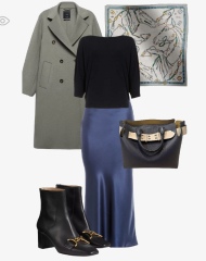 How to style a satin midi skirt