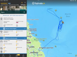 Flight radar tonight
