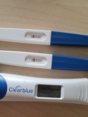 1 positive and 2 pregnancy tests