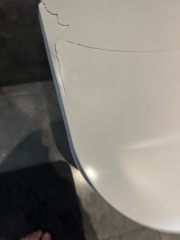 Cracked Duravit Me toilet seat lid