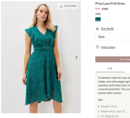Menopausal winter wedding guest dress
