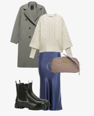 How to style a satin midi skirt