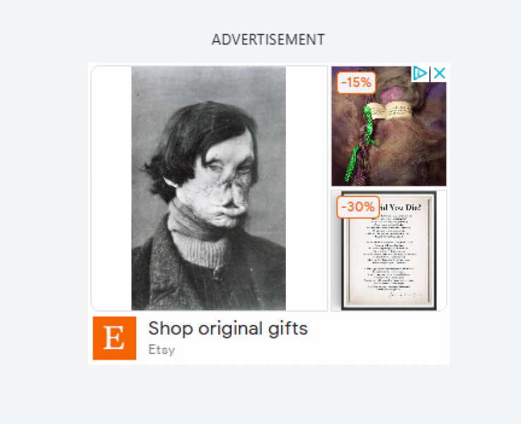 AIBU to ask what on earth this ad is about? *Trigger Warning* Sinister Image