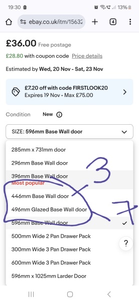 Could I get away with 17mm difference on kitchen doors?