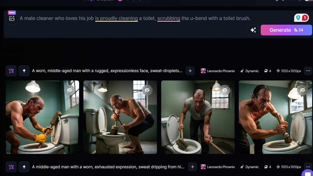 AI Thinks Men Can’t Clean Toilets…