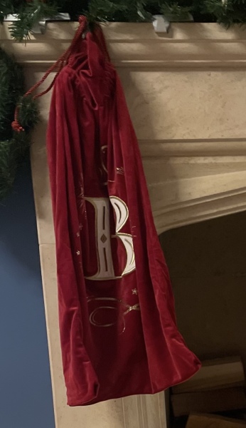 B&M initials velvet sacks support group