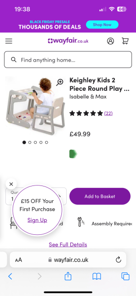 Toddler chair/table