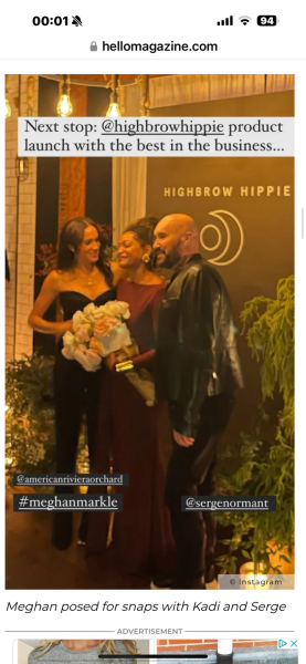 Meghan at glitzy launch party
