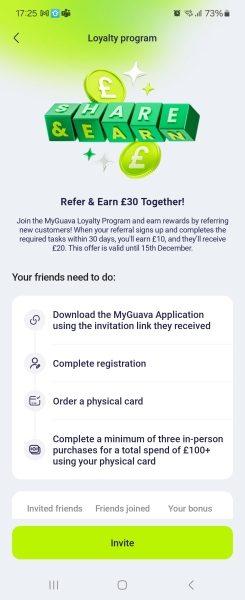 Free £20 with MyGuava