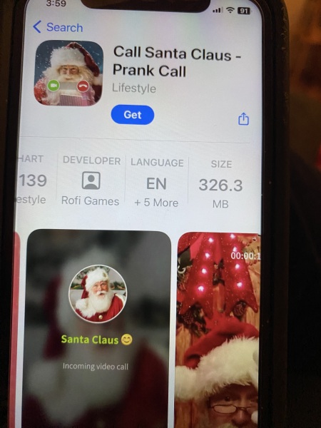 Warning - Scary Santa App!!