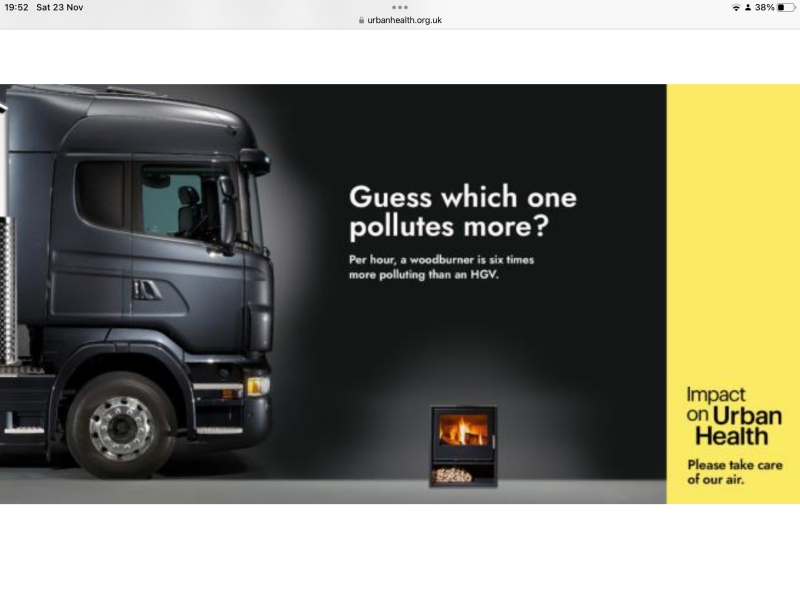 HIGHLIGHTING DANGER OF WOODBURNERS