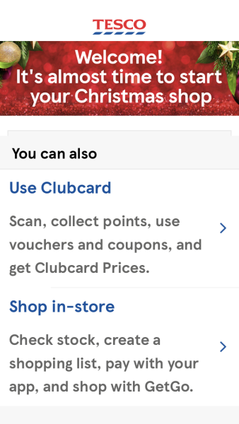Tesco Christmas slots